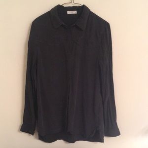 Equipment 100% silk shirt in black small